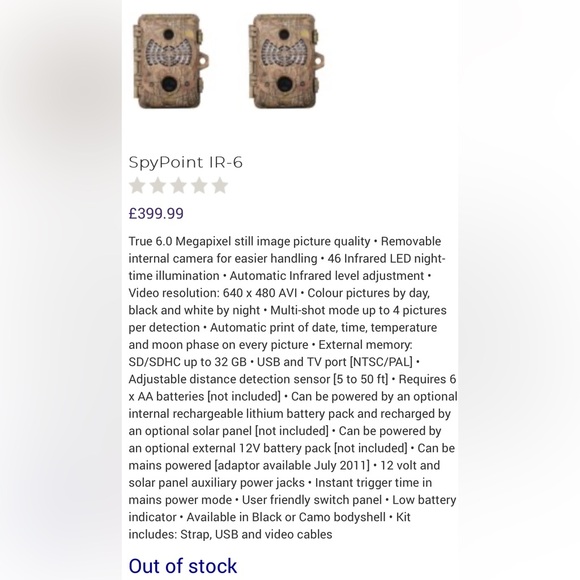 Spypoint IR-6 trail camera - Picture 5 of 6